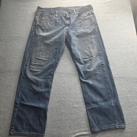 Levi's Other - Levi's 569‎ Loose Straight Mens Jeans 38x32 Blue Medium Wash Denim